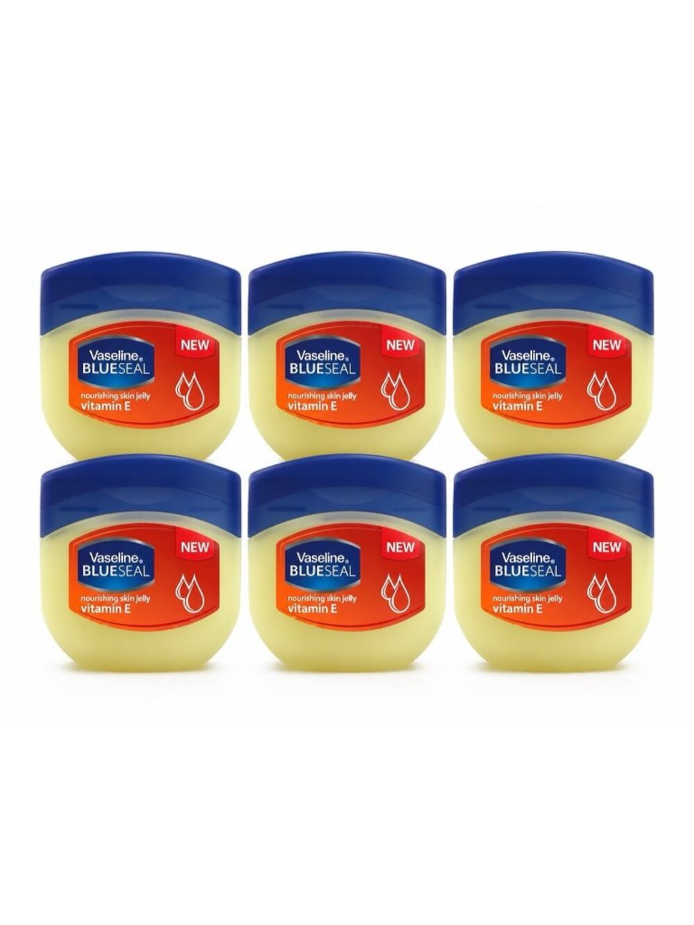Vaseline Blueseal Vitamin E Petroleum Jelly Set of 6